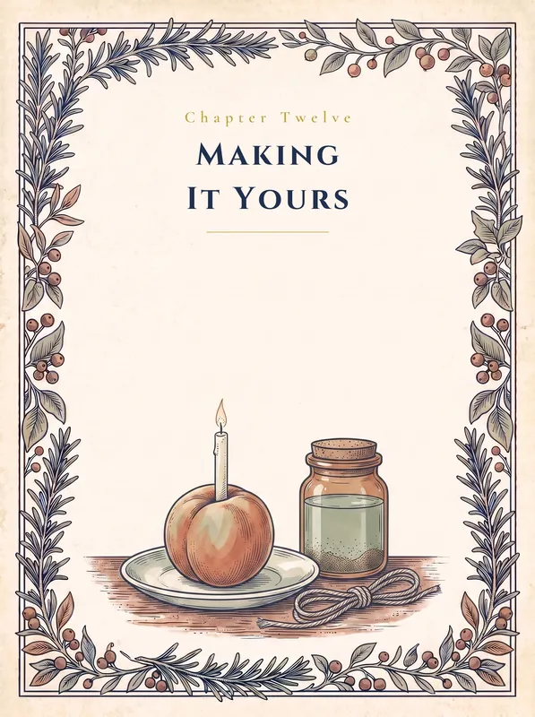 Chapter-opener plate: a lit birthday candle set in a piece of fruit